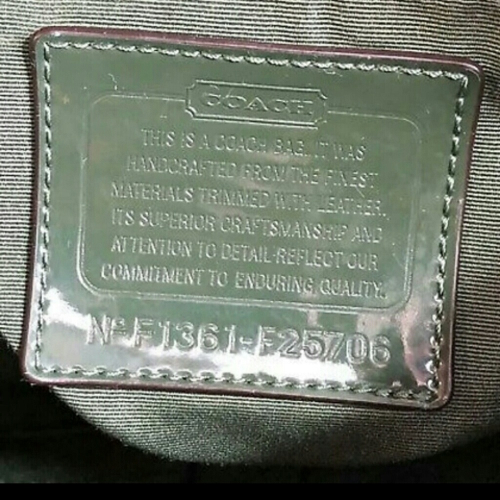 Coach Signature Stripe Python Purse - Picture 3 of 7